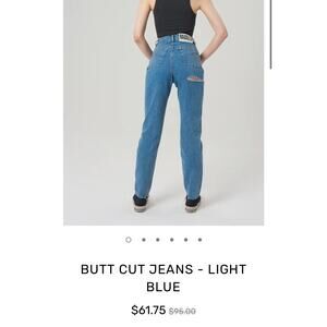 The RAGGED priest jeans size 28 made in turkey butt cut opening blue mom jean